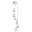 Pop 6 Light White Multi Drop 180cm Suspension