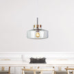 Holbeck 30 Chrome, Timber & Clear Glass Scandi Pendant