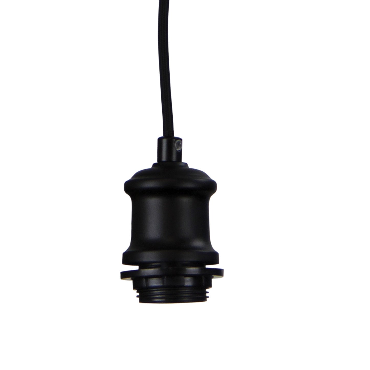 Albany Black E27 Vintage Cloth Cord Suspension