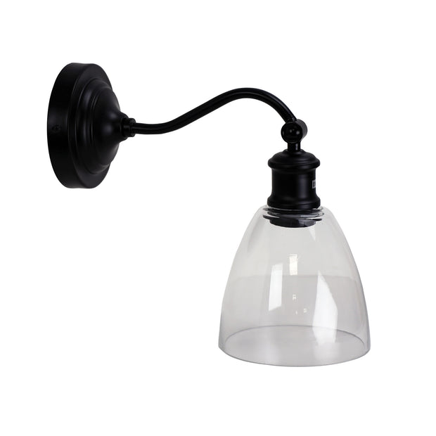 Warwick Wall Light Black / Clear