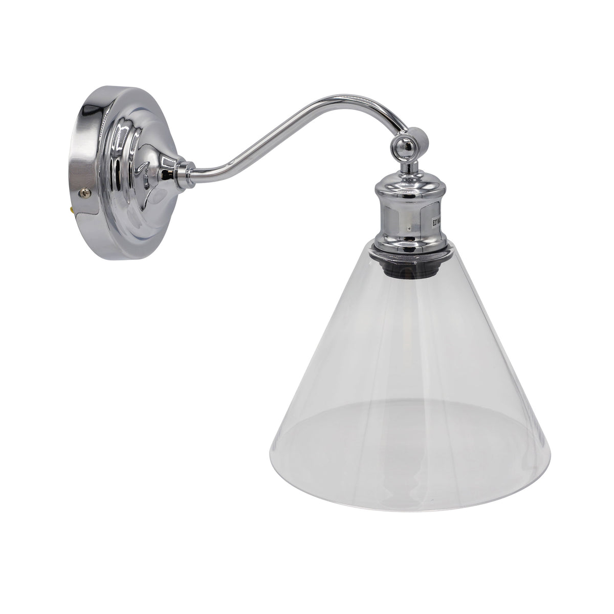 Abby Chrome Hamptons Style Classic Wall Light