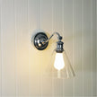 Abby Chrome & Clear Glass E27 Hamptons Style Classic Wall Light