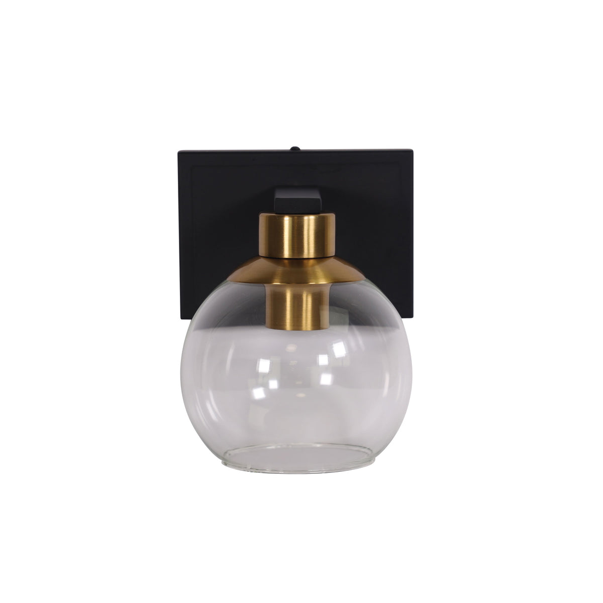 Clayton Single Clear Glass Wall Light