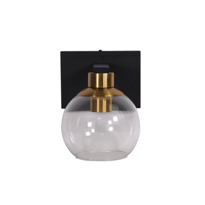 Clayton Single Clear Glass Wall Light
