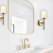 Kinbury Satin Brass & Opal Glass E27 Wall Light
