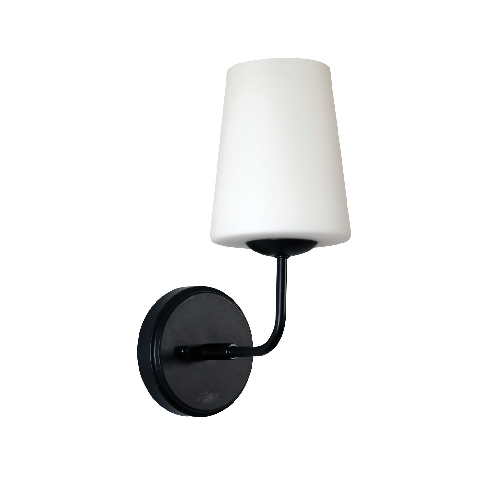 Hopley Black Glass Wall Light