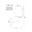 Hopley Satin Brass & Opal Glass E27 Wall Light