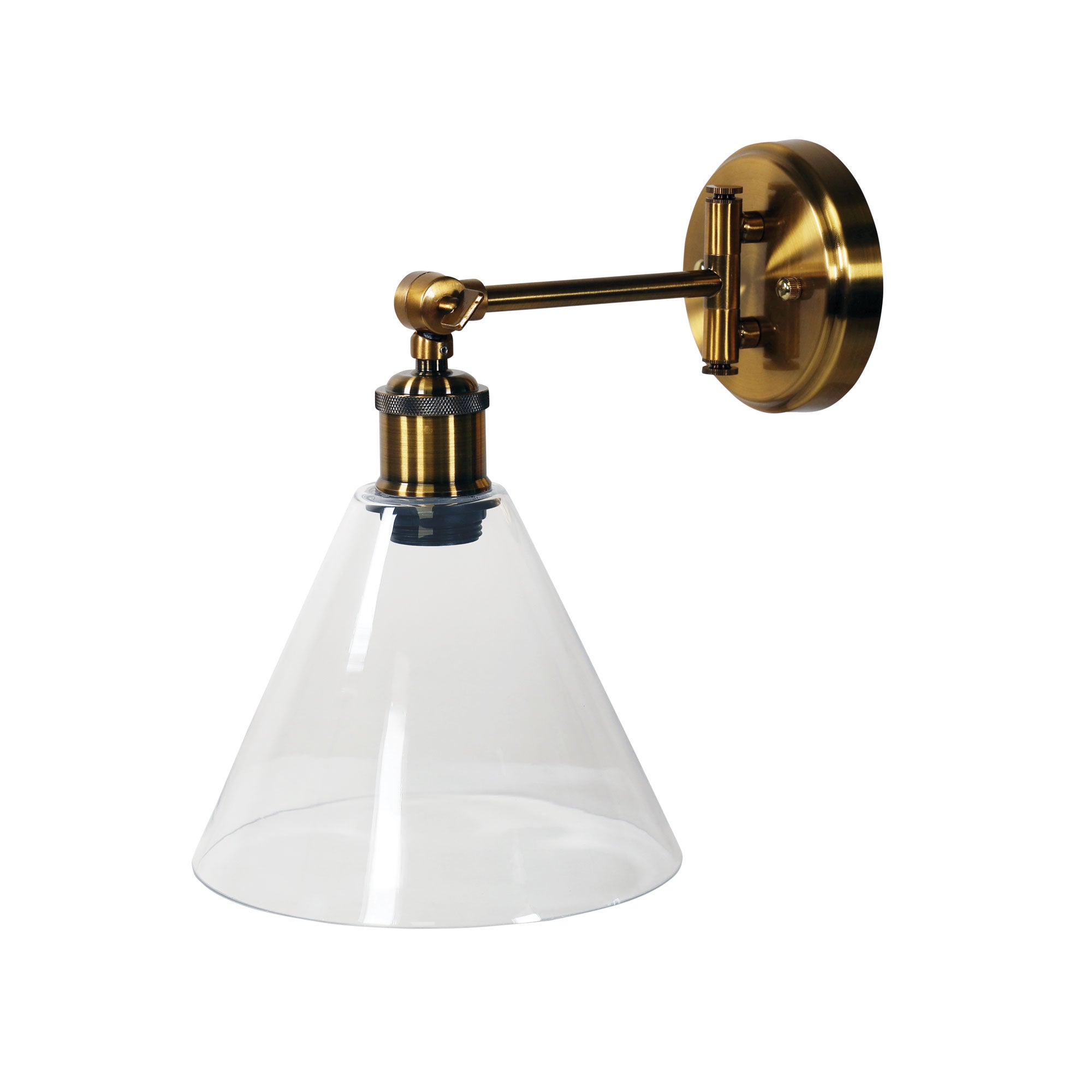Heath Swing Arm Satin Brass Wall Light