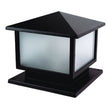 Cortez Black 240V Outdoor Pillar Mount 30X30cm