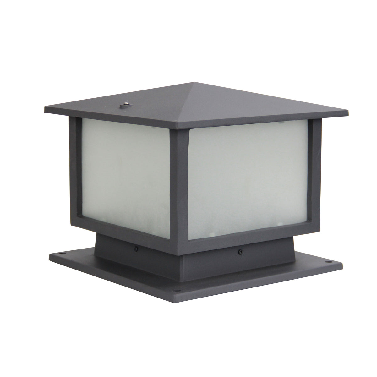 Cortez Graphite 240V Outdoor Pillar Mount 30X30cm