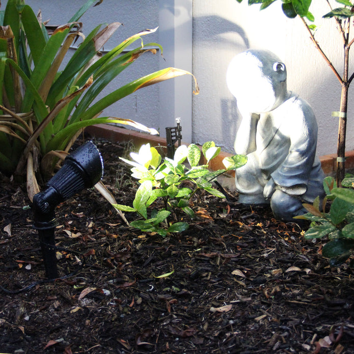 Thax Black 12V MR16 IP54 DIY Hooded Garden Spike