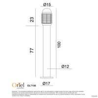 Thumbnail for Velika Black E27 IP44 Surface Mounted Bollard Light