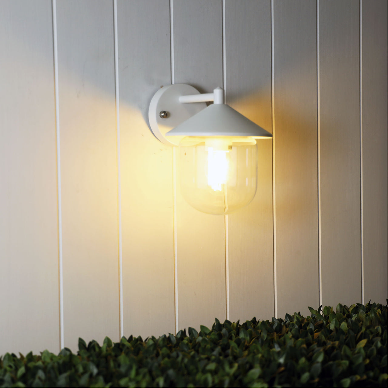 Monza White E27 IP54 Outdoor Wall Light