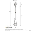 Newark Black E27 IP44 Traditional Outdoor Post Light