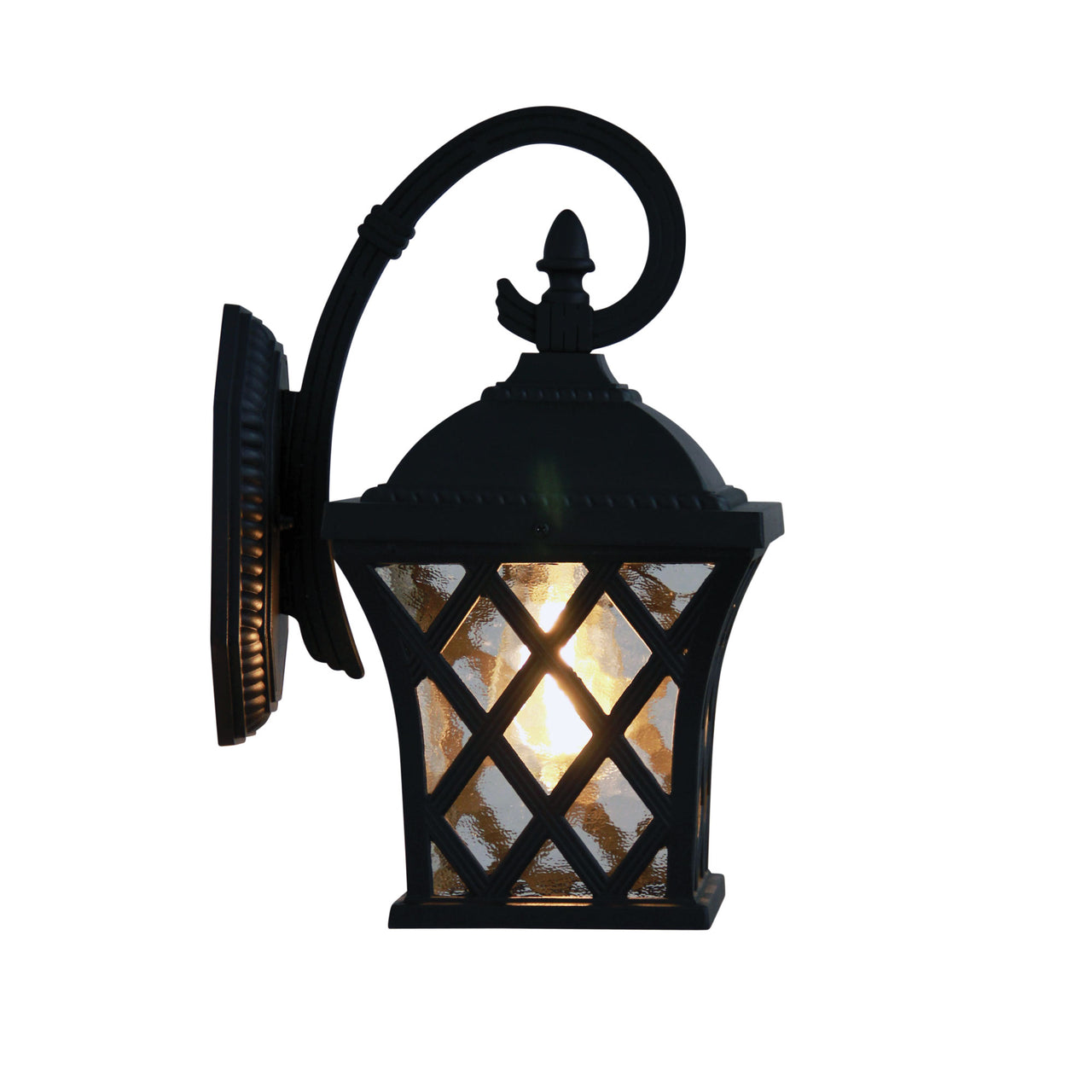 Fairview Black E27 IP44 Traditional Coach Light