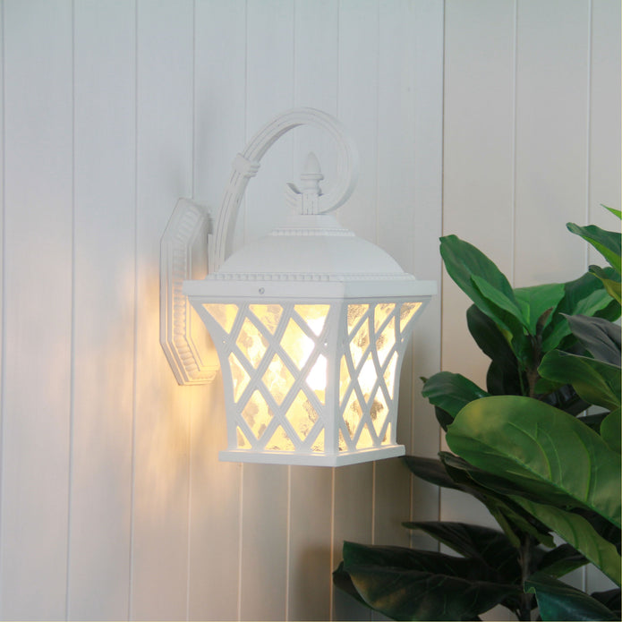 Fairview White E27 IP44 Traditional Coach Light