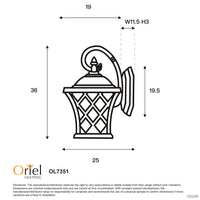 Thumbnail for Fairview White E27 IP44 Traditional Coach Light