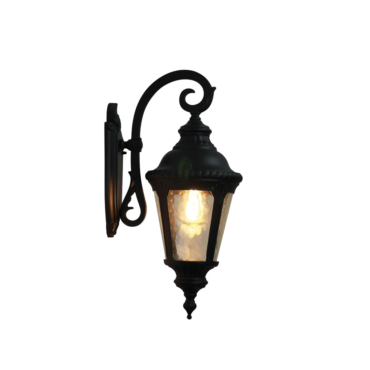 Bristol Black E27 IP44 Traditional Down Coach Light