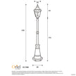 Bristol Black E27 IP44 Traditional Outdoor Post Light