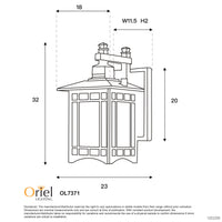 Thumbnail for Horsham Black E27 IP44 Outdoor Coach Light