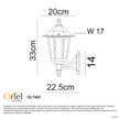 Ascot.Up Black E27 IP44 Traditional Coach Light
