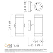 Tove Black GU10 240V IP44 Up/Down Wall Light