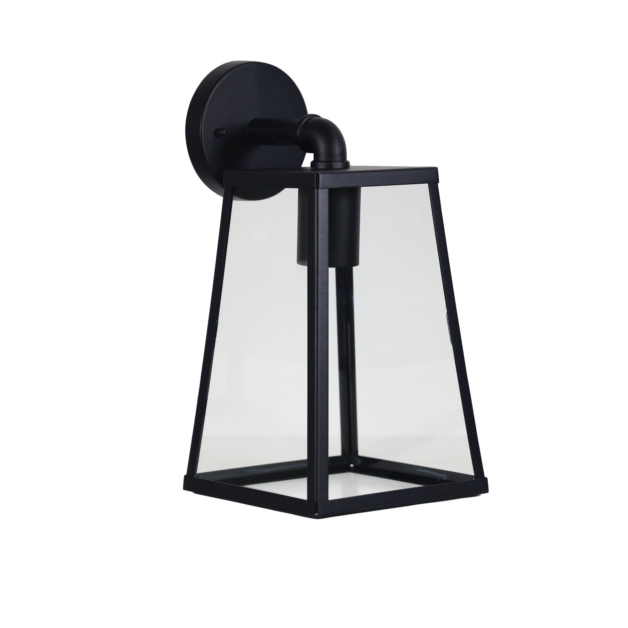 North Black E27 IP44 Outdoor Wall Light