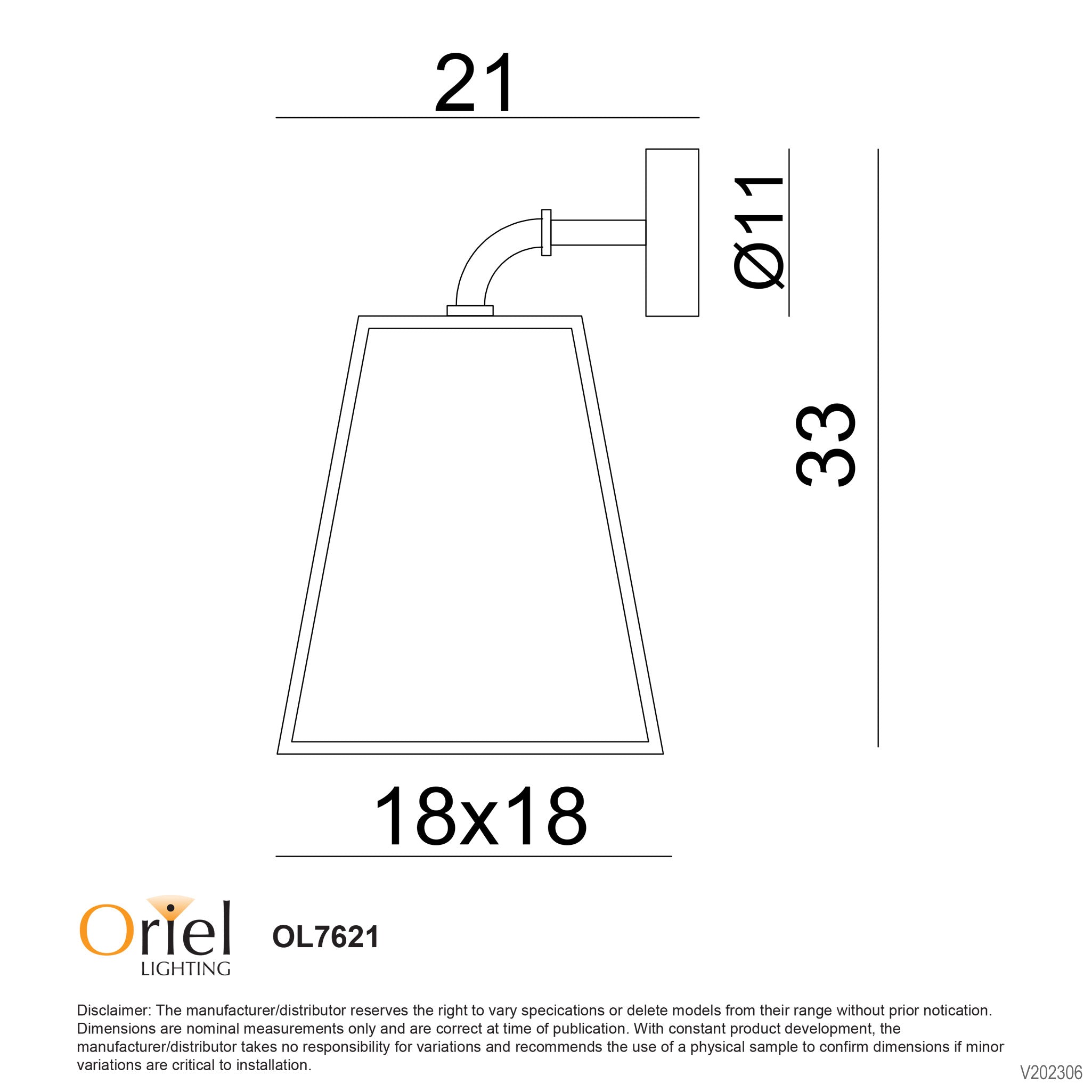 North Black E27 IP44 Outdoor Wall Light