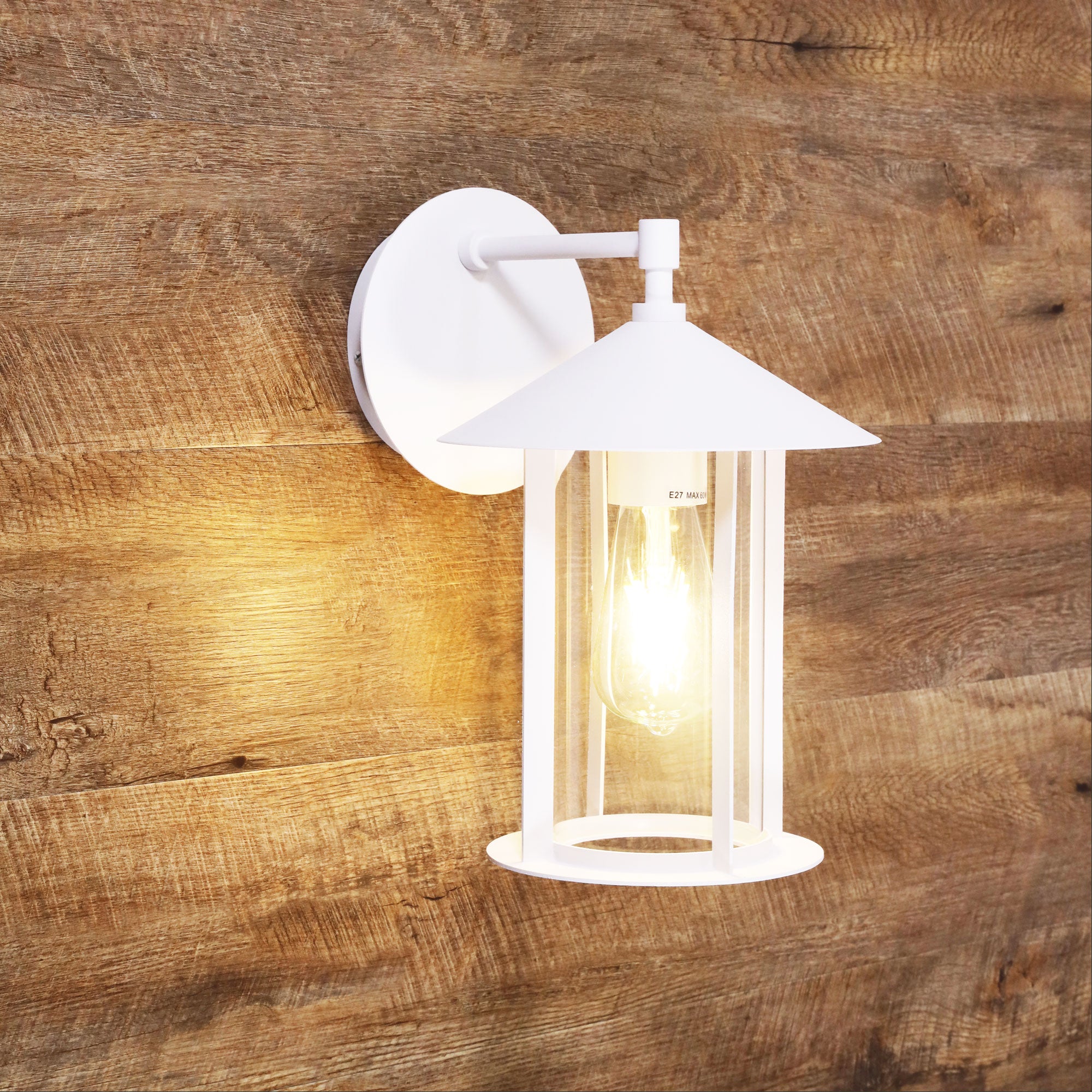 Holford White E27 IP44 Outdoor Wall Light