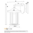 Holford Black E27 IP44 Outdoor Wall Light