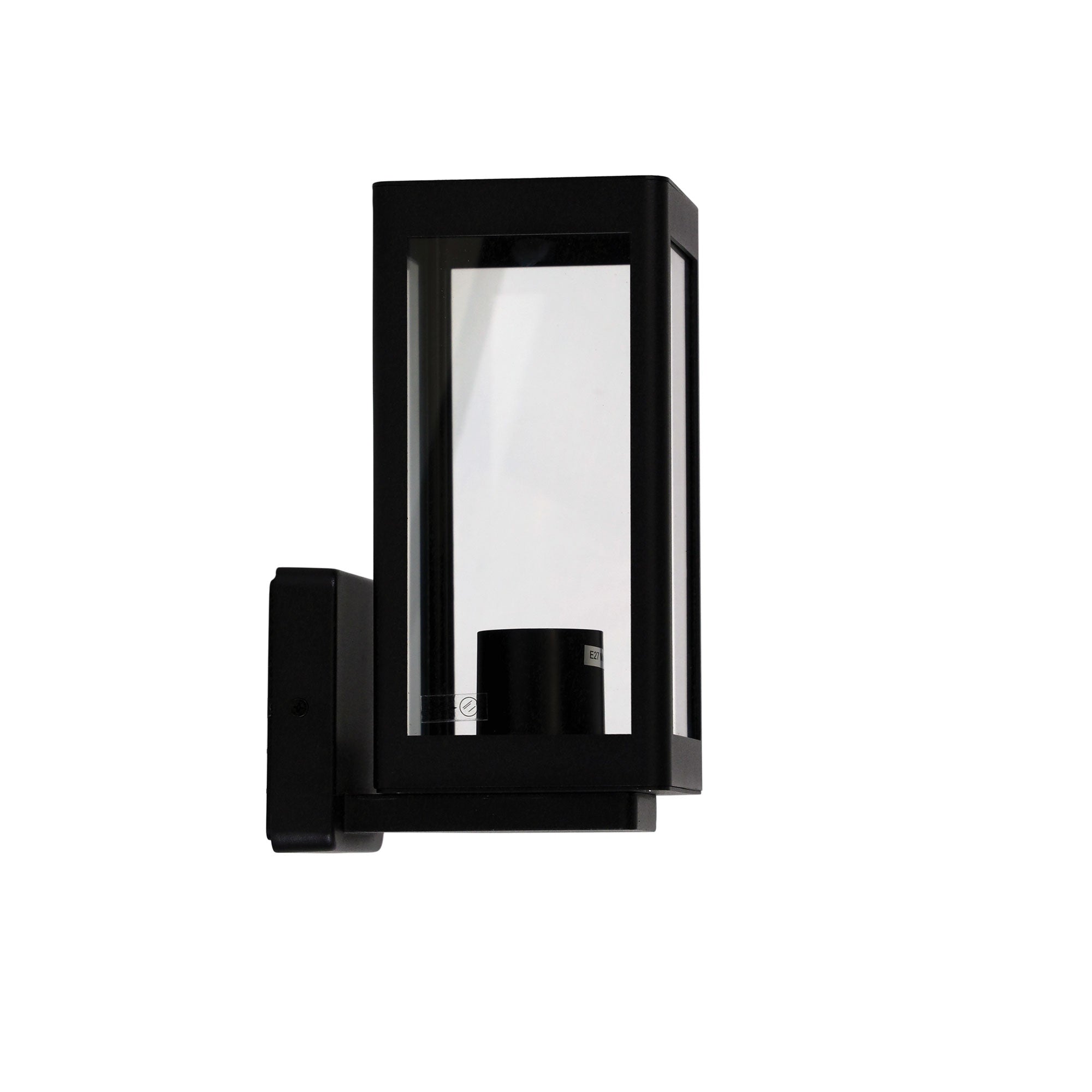 Portico Black E27 IP44 Outdoor Wall Light