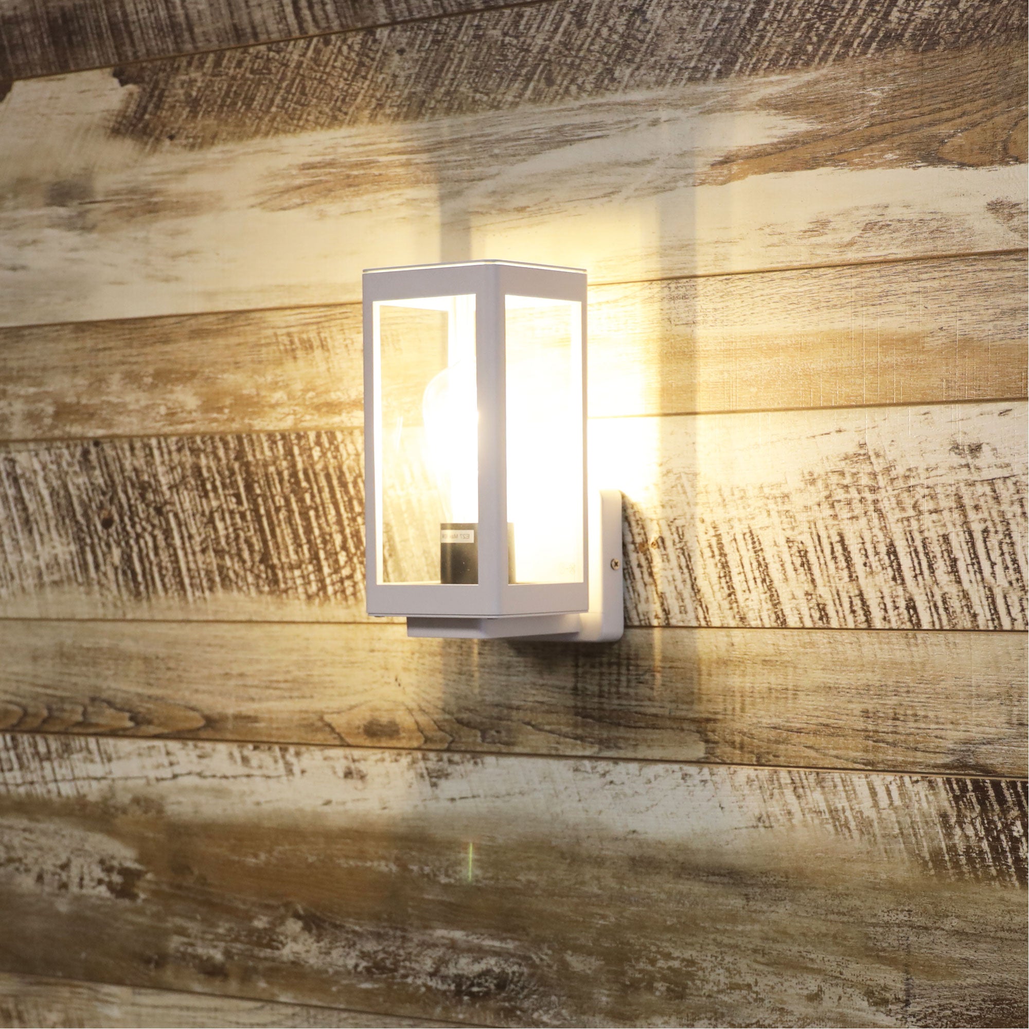 Portico White E27 IP44 Outdoor Wall Light