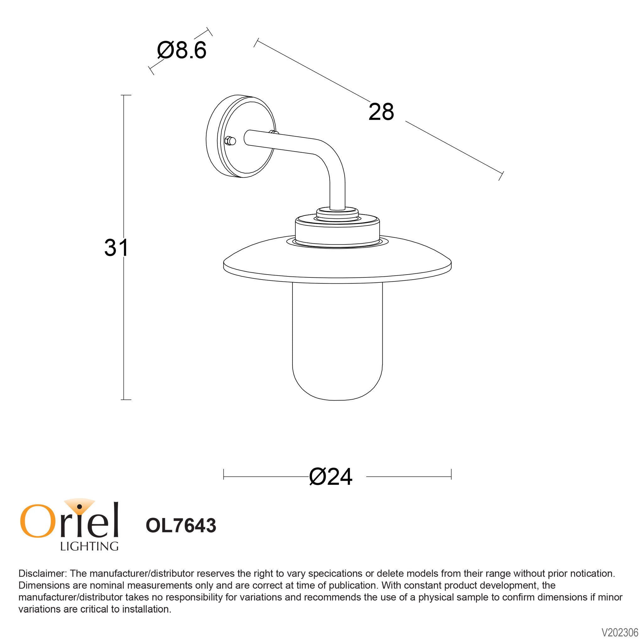 Anzio White E27 IP44 Outdoor Wall Light