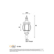 Highgate Black E27 IP44 Post Top Head