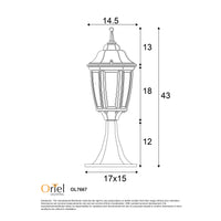 Thumbnail for Highgate Newel Black E27 IP44 Pillar Mount