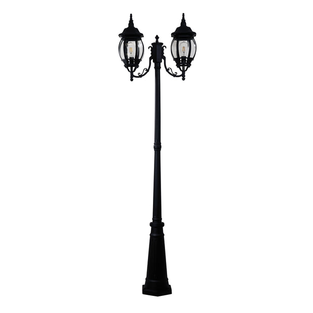 Highgate Twin Black Tradtional Outdoor Post Light