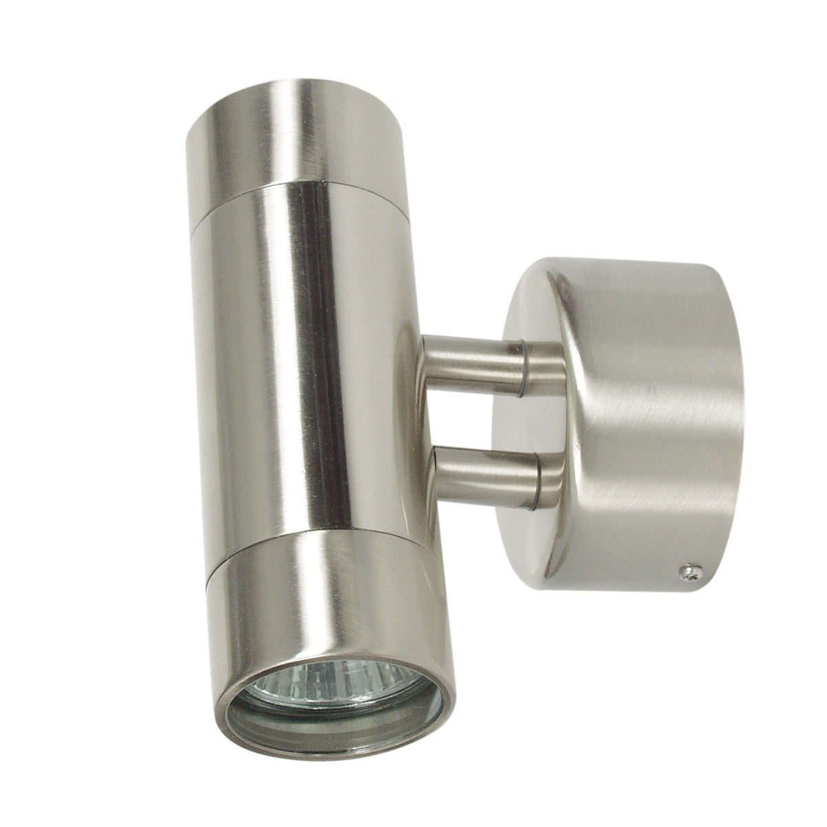 Comma 2 Light Brushed Chrome 240V Outdoor Up-Down Wall Light Brushed Chrome