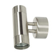 Comma 2 Light Brushed Chrome 240V Outdoor Up-Down Wall Light Brushed Chrome