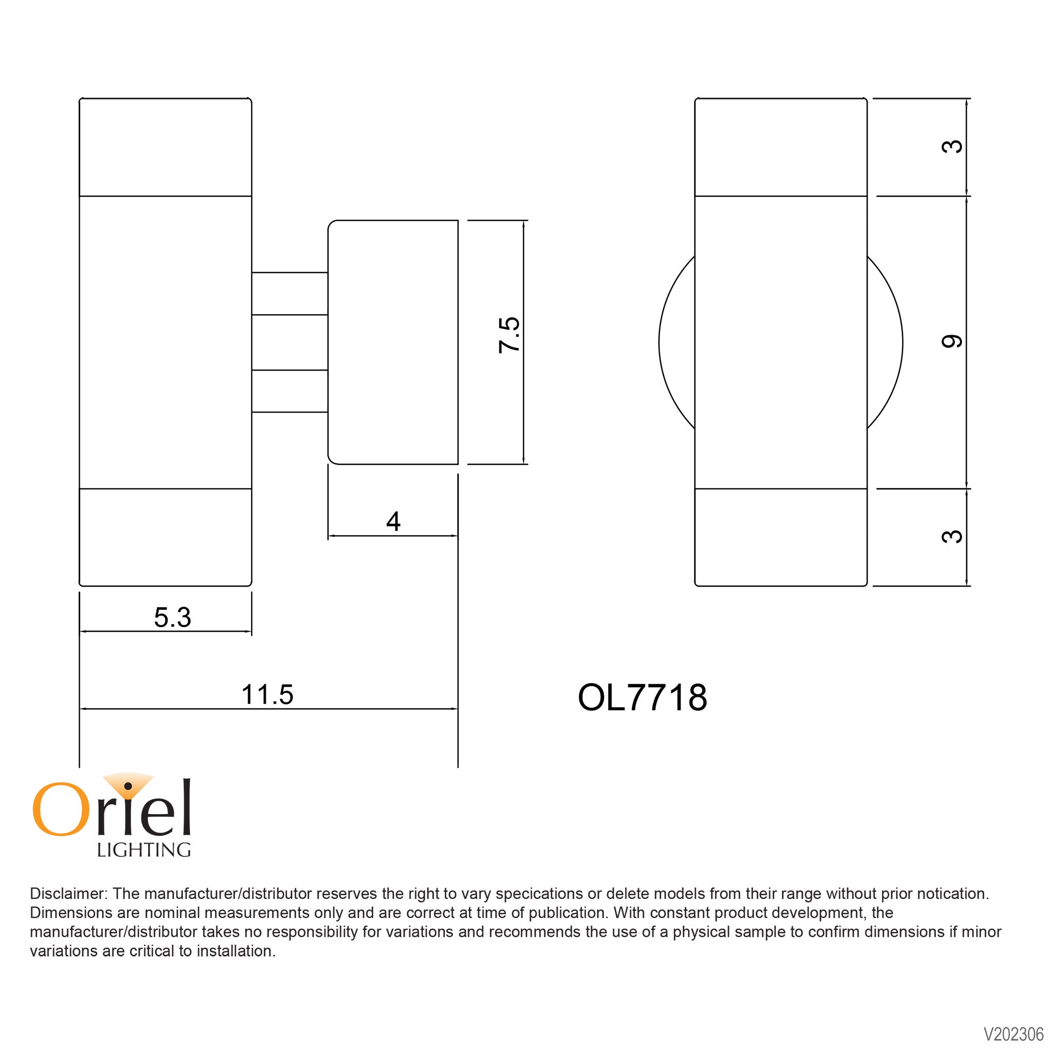 Comma Copper GU10 240V IP44 Up-Down Wall Light