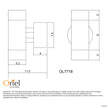 Comma Brushed Chrome GU10 240V IP44 Up-Down Wall Light