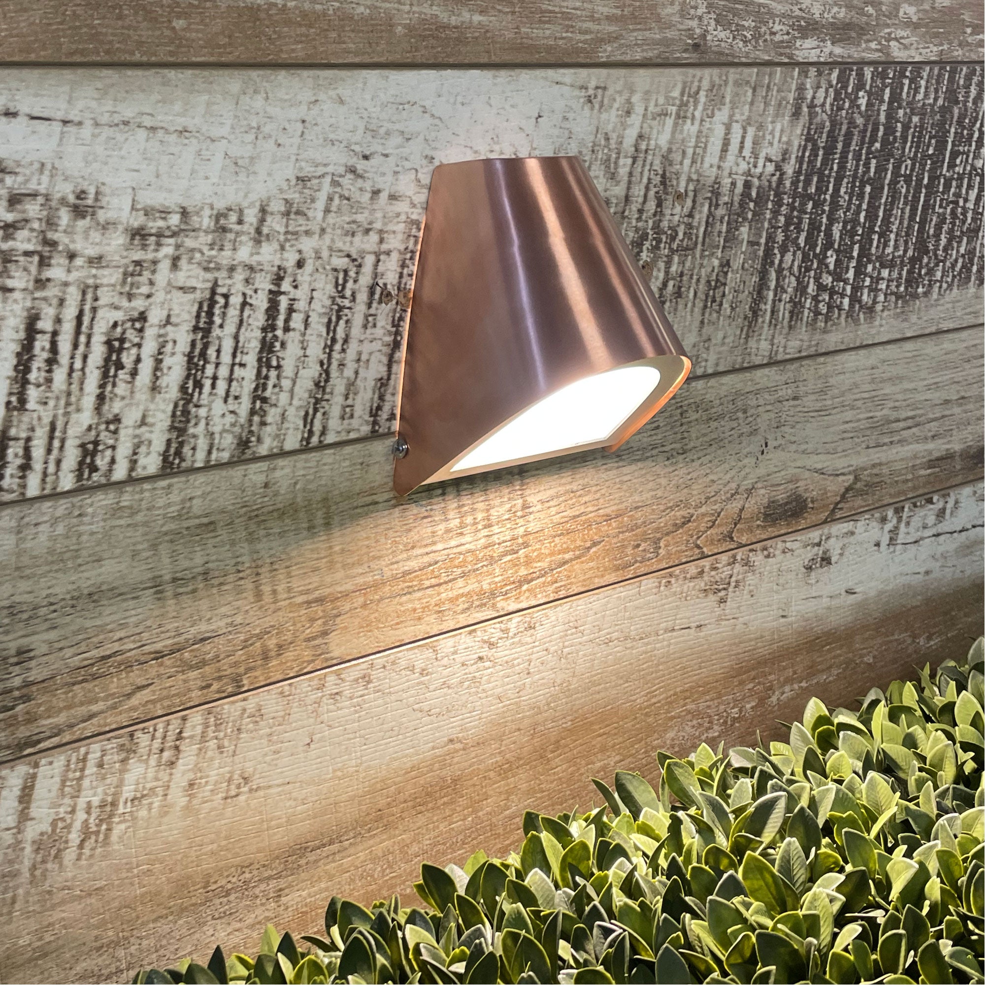 Brava Copper  GU10 240V IP44 Outdoor Wall Light