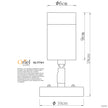 Zeta Black GU10 IP44 Adjustable Spotlight