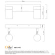 Zeta Black GU10 IP44 2 Light Bar Spotlight
