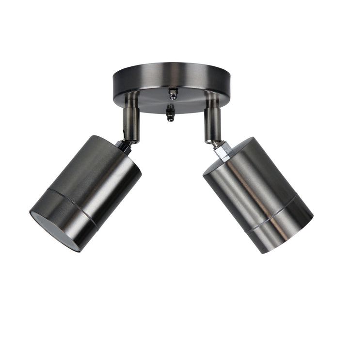 Zeta Outdoor LED Ready Twin Spotlight
