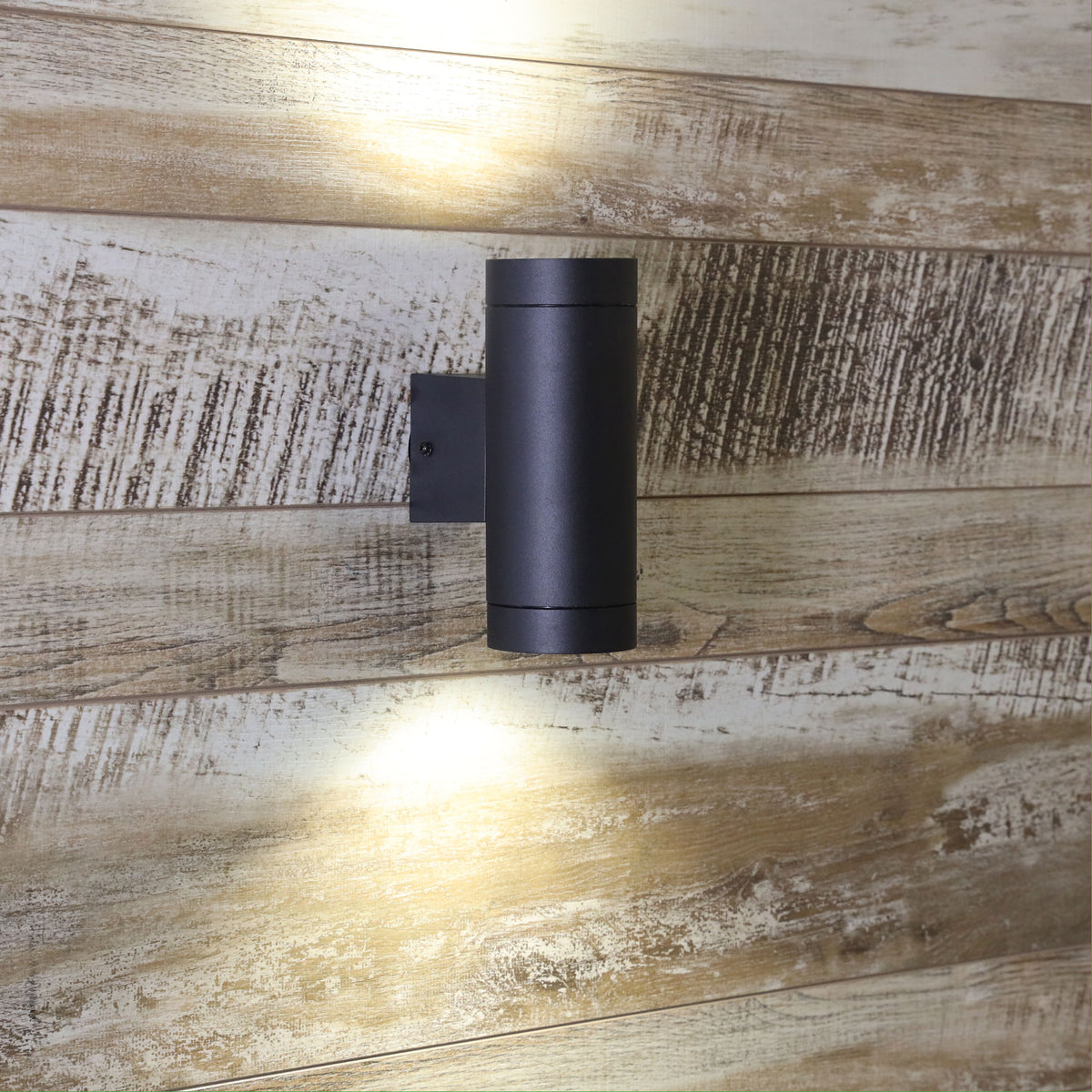 Latitude Black GU10 IP54 Up/Down Wall Light
