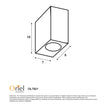 Atlas Black GU10 IP54 Fixed Down Wall Light