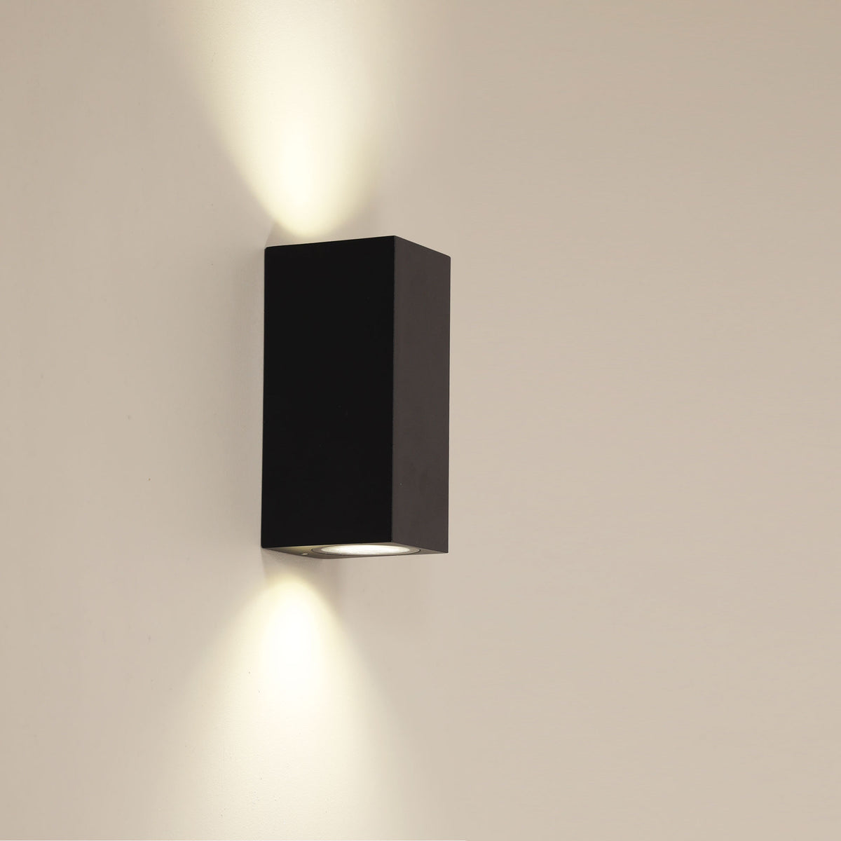 Atlas Black GU10 IP54 Up/Down Wall Light