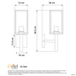 Pandora Black E27 IP54 Hamptons Style Wall Light