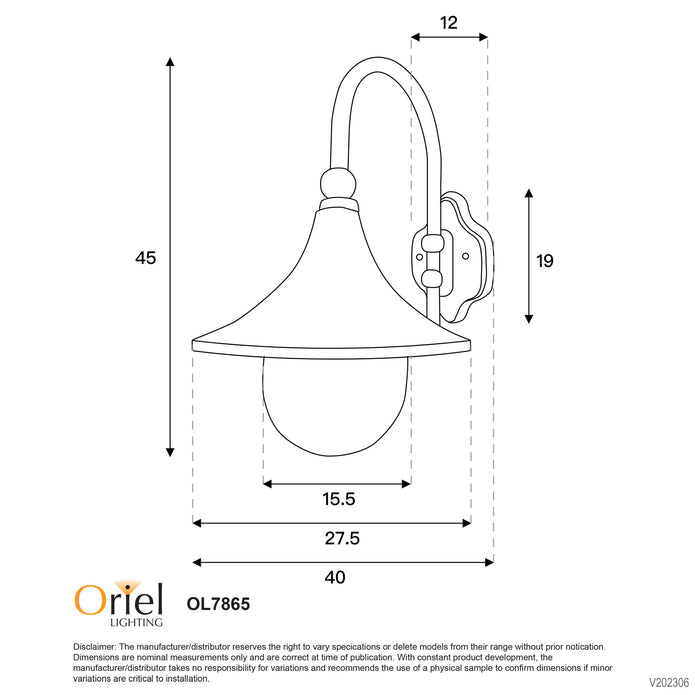 Moca White E27 IP44 Barn Style Wall Light