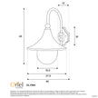 Moca White E27 IP44 Barn Style Wall Light